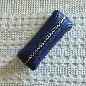 Portland Leather The Sidekick Zipper Pouch in Cobalt Blue